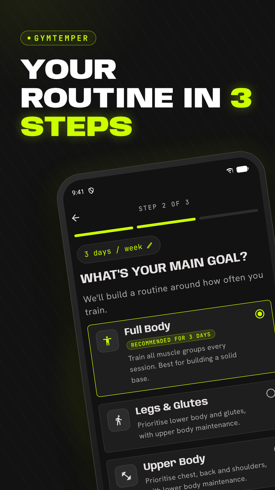 Set up your routine in 3 steps